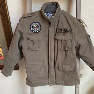 Kids Green Army jacket, size 10